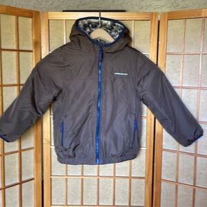 LONDON FOG JACKET TODDLER REVERSIBLE FLEECE LINED HOODED JACKET